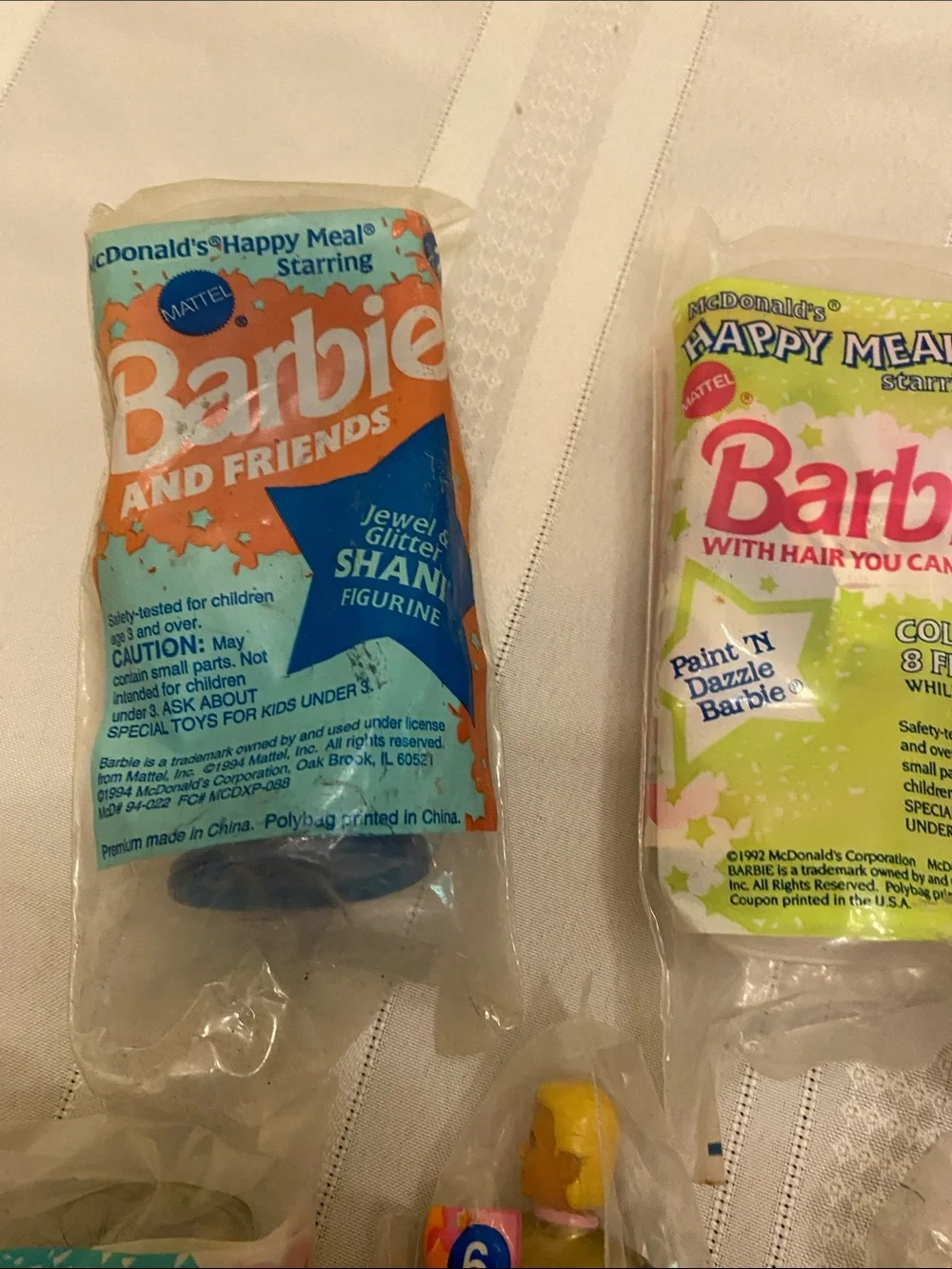 Barbie Happy Meal Toys Mint Condition